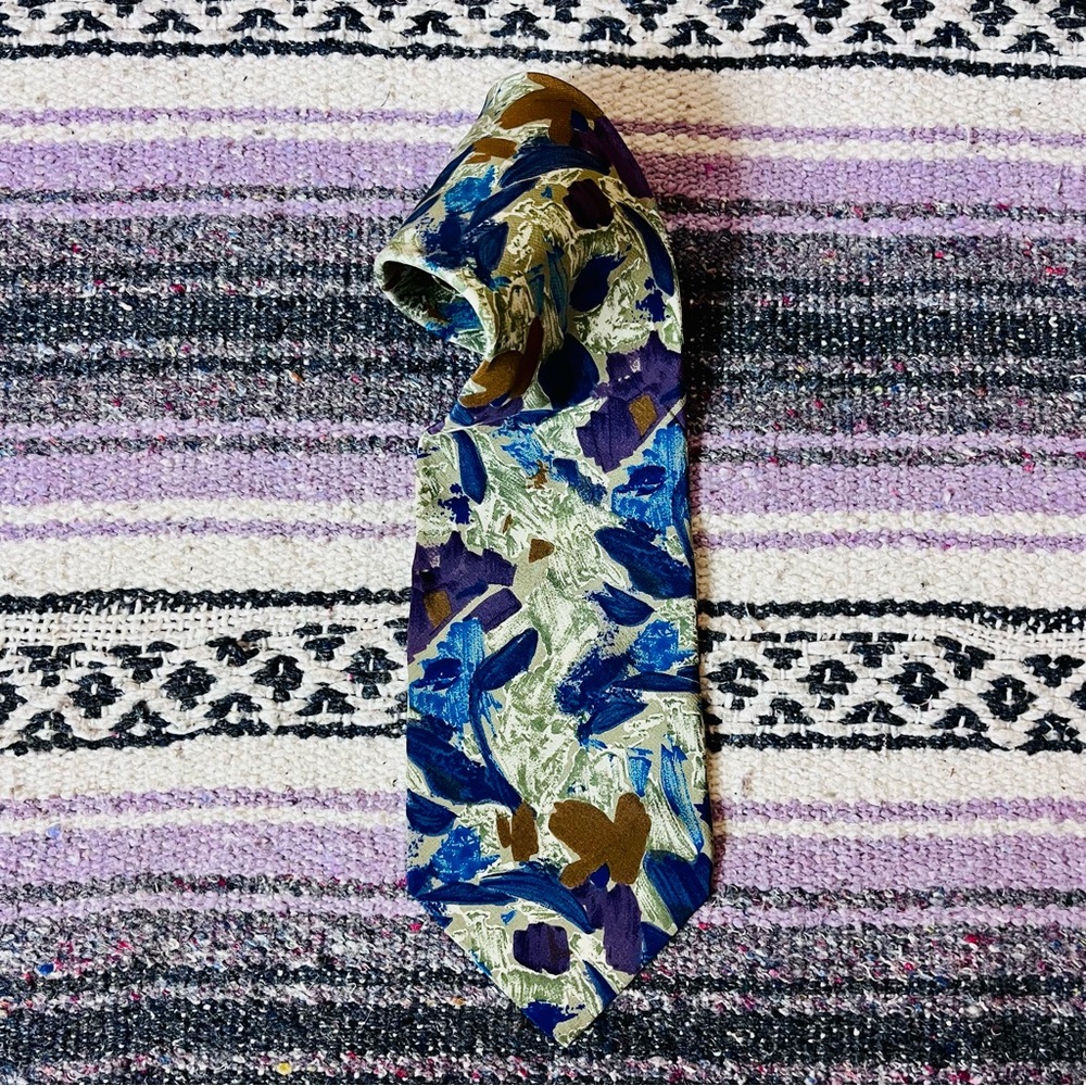 VTG 1990s David Lawrence Abstract Patterned Tie